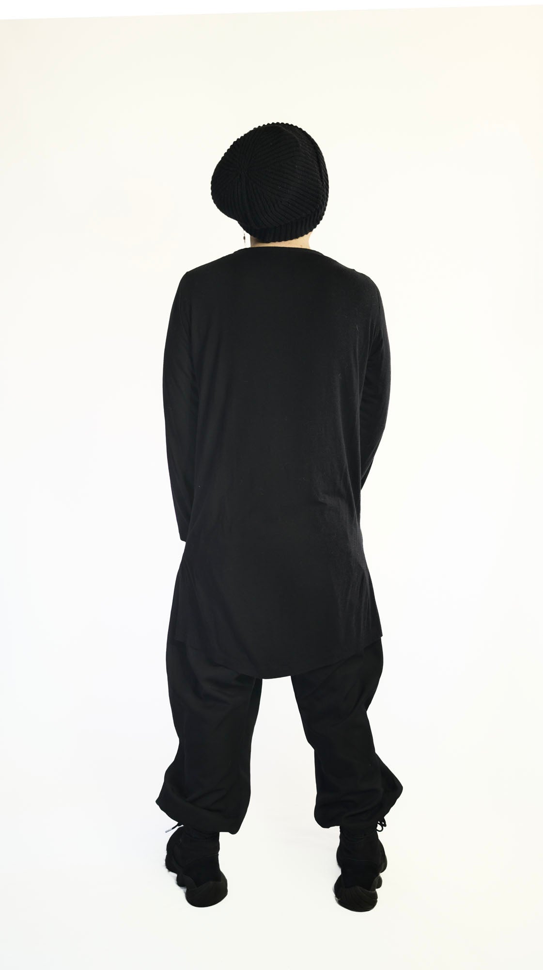 Asymmetric Henry Neck Long Sleeves