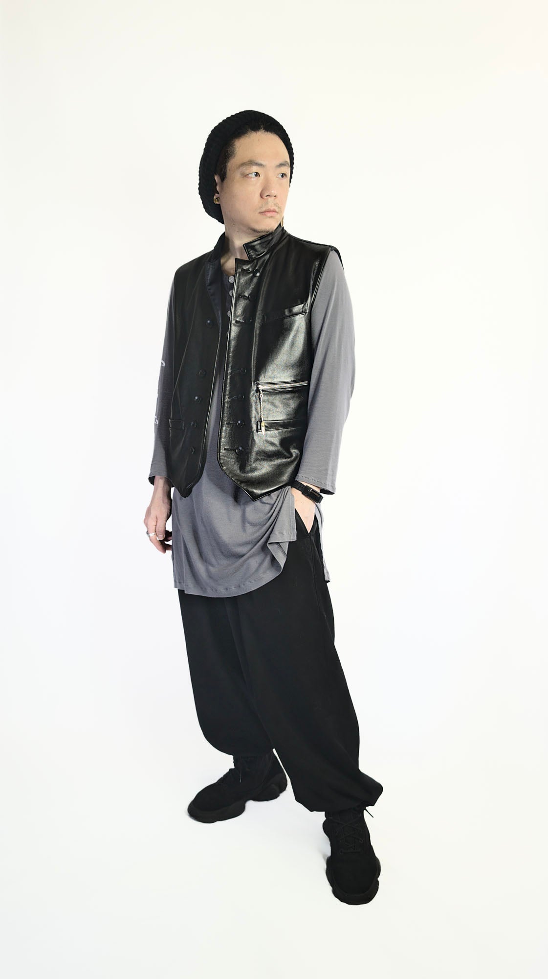 Lambskin Two Row Buttons Vest