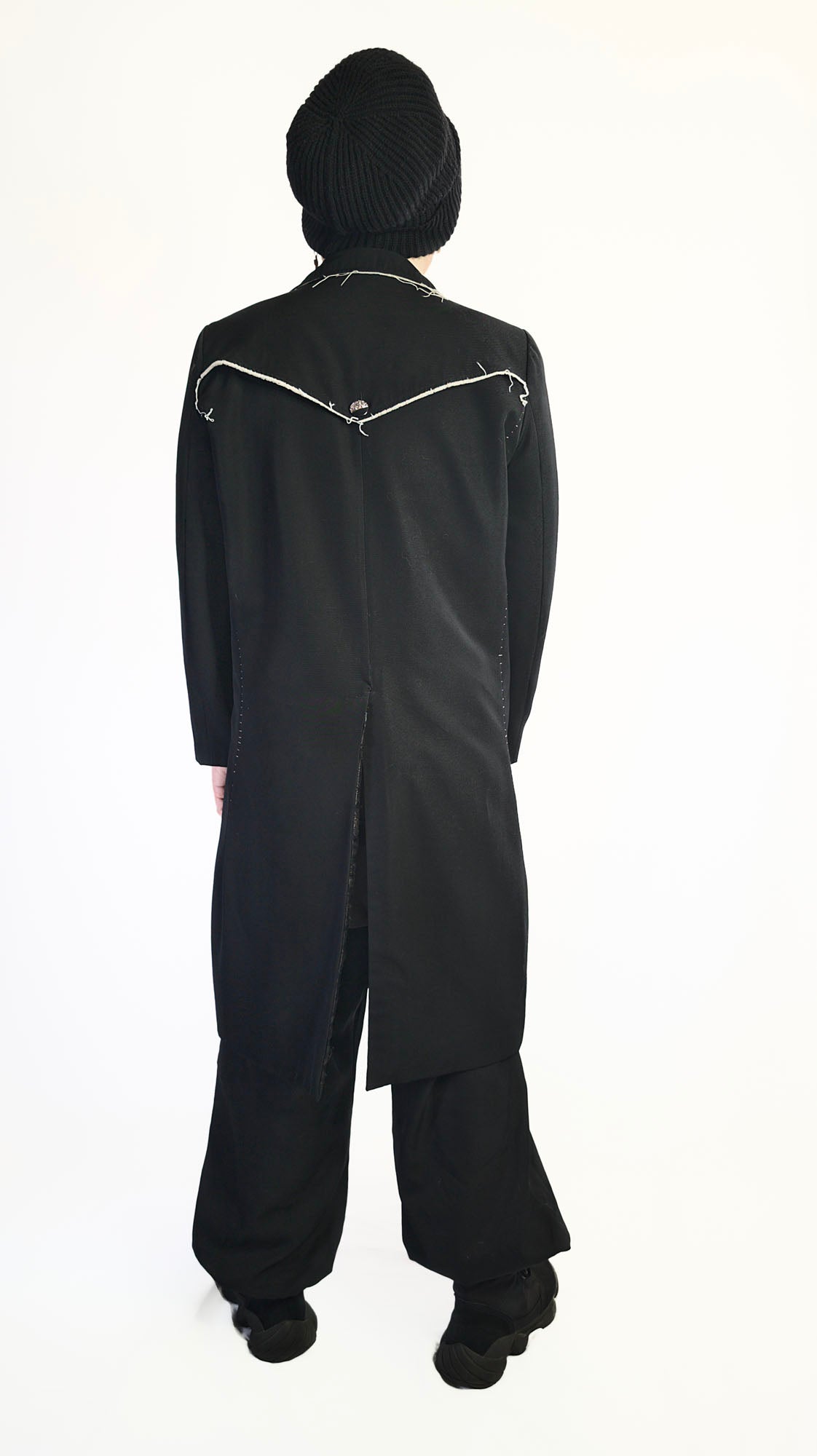 Threaded Wool Trench Coat
