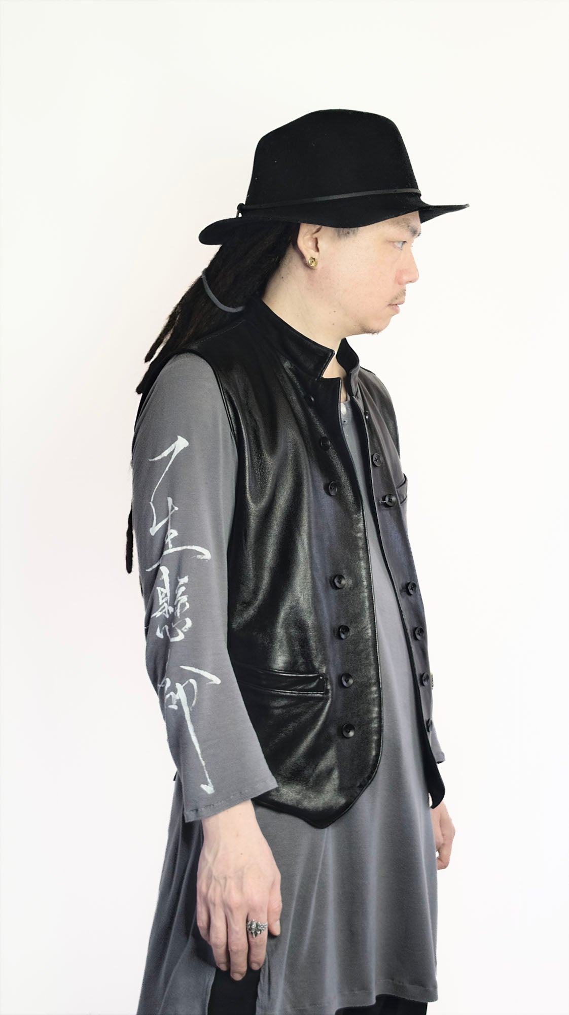 Lambskin Two Row Buttons Vest