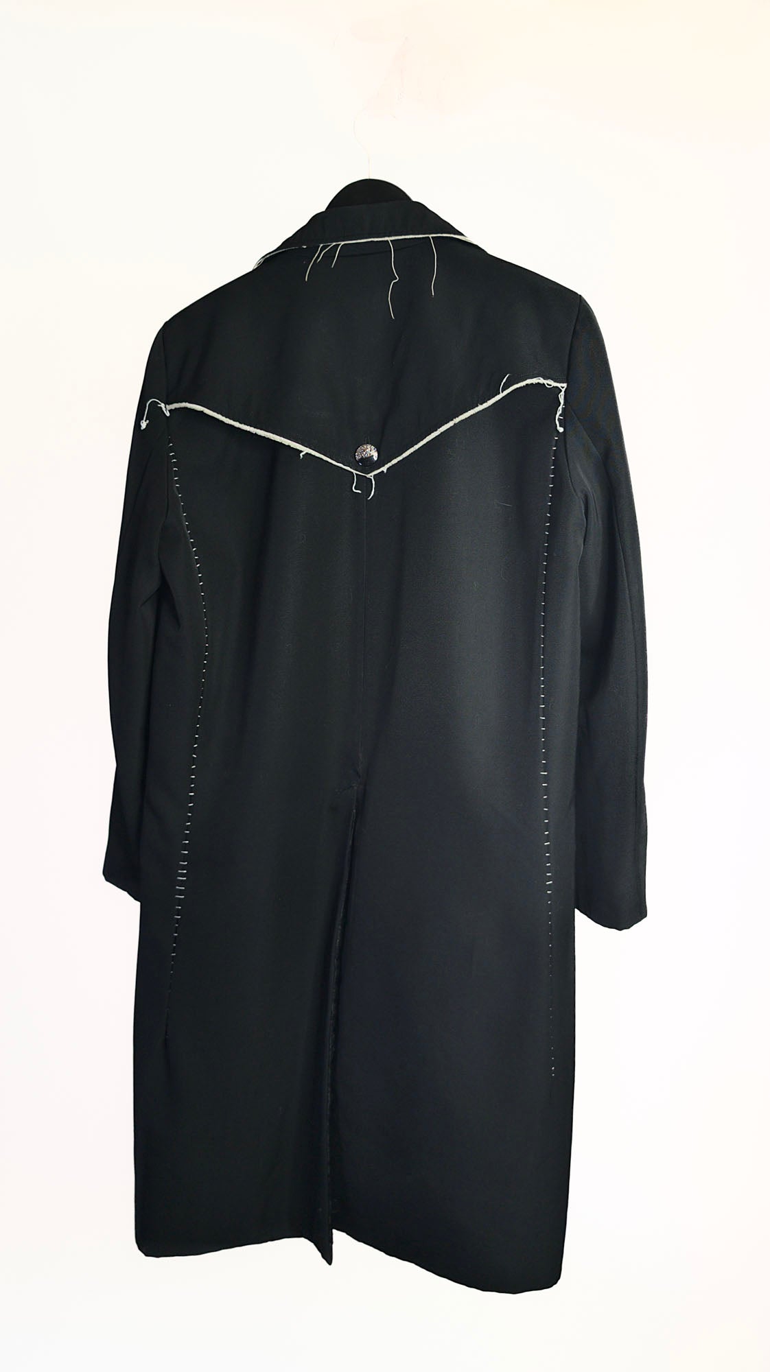Threaded Wool Trench Coat