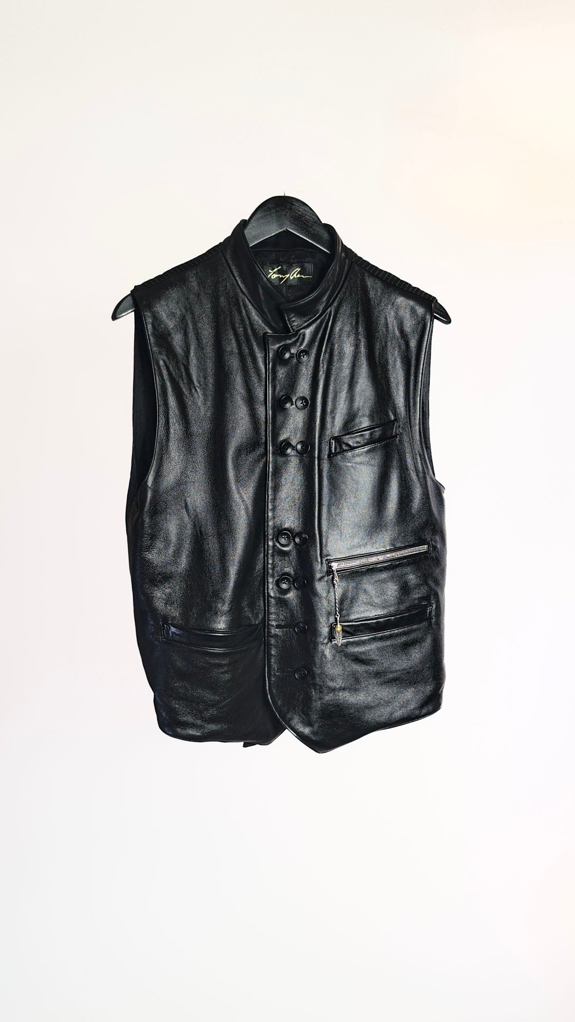 Lambskin Two Row Buttons Vest