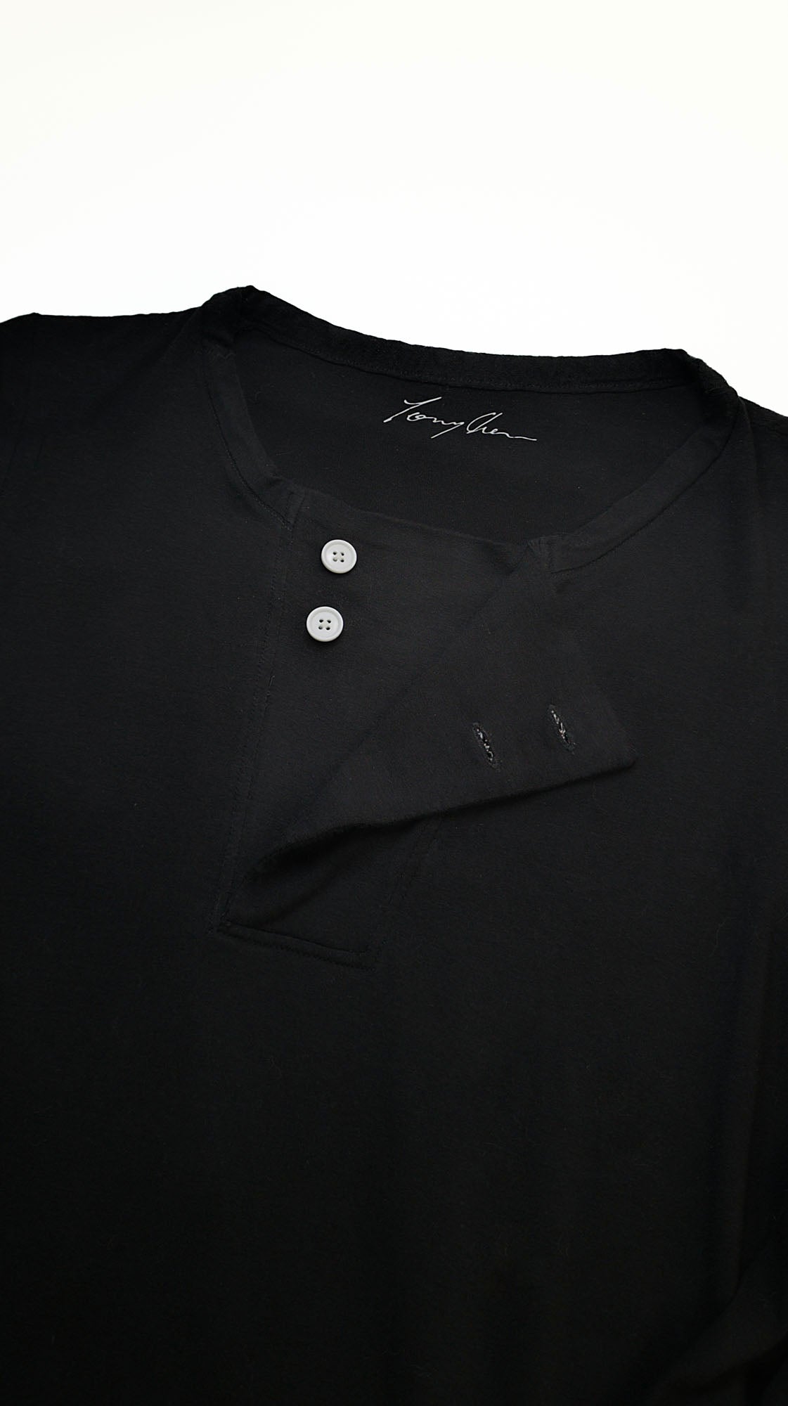 Asymmetric Henry Neck Long Sleeves